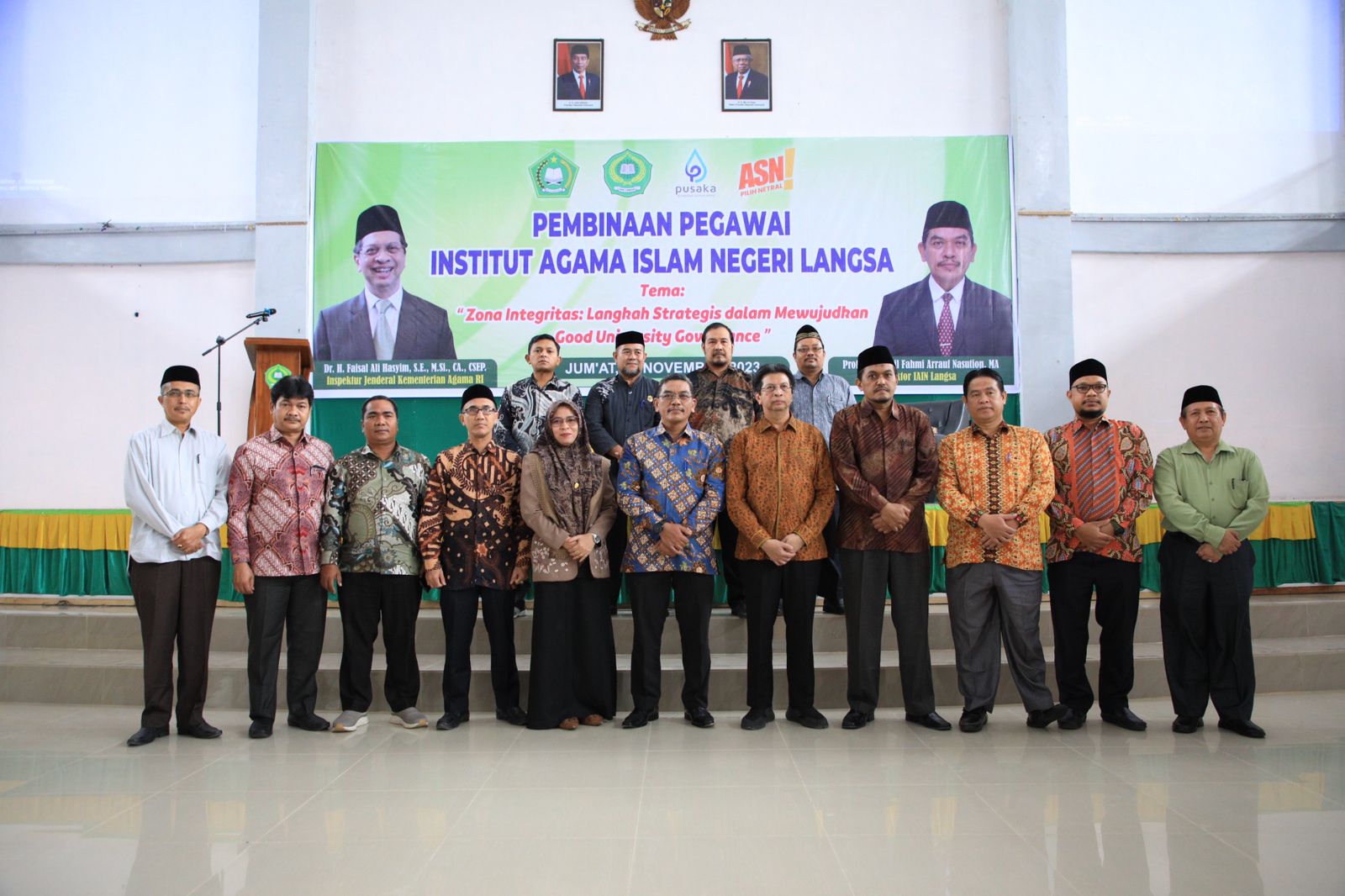 Inspektur Jenderal Kemenag RI melakukan Pembinaan Pegawai di IAIN Langsa