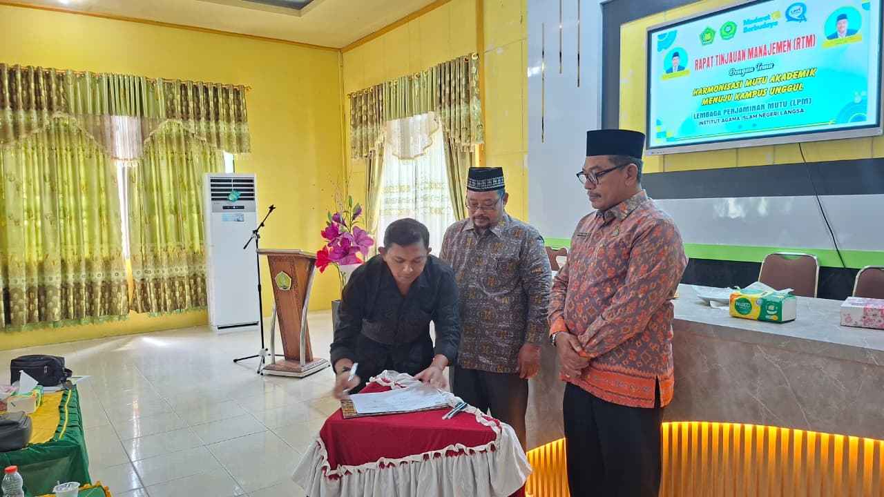 IAIN Langsa Tandatangani Komitmen Tindak Lanjut Temuan Audit Mutu Internal
